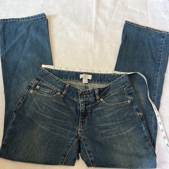 Ann Taylor Loft petites 00P blue jeans wide boot - Picture 2 of 5